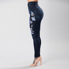 Plus Size, Embroidery, Cowboy, skinny jeans