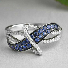 DIAMOND, wedding ring, 925 silver rings, Wedding