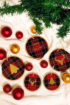 checkered, Christmas, Ornament, Tree