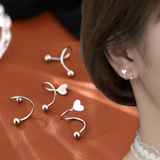Steel, Heart, Stud, stainless steel earrings