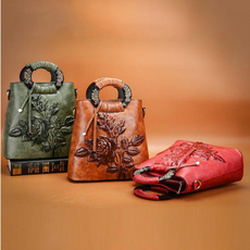 women's shoulder bags, Shoulder Bags, Floral, leatherwomenbag