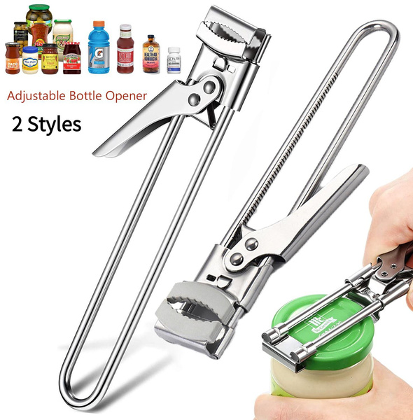 1 Pcs Adjustable Stainless Steel Bottle Jar Opener Can Openers 1 Pcs Adjustable Stainless Steel Bottle Jar Opener Can Openers