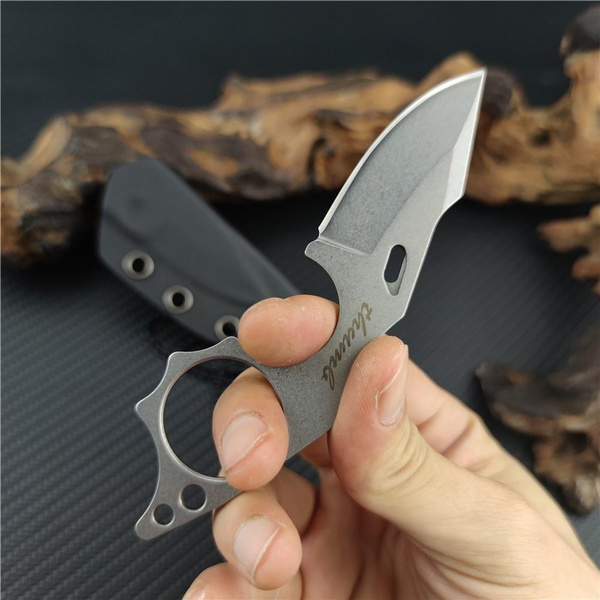 Lightweight Mini Pocket Fixed Blade Neck Knife, With Kydex Sheath