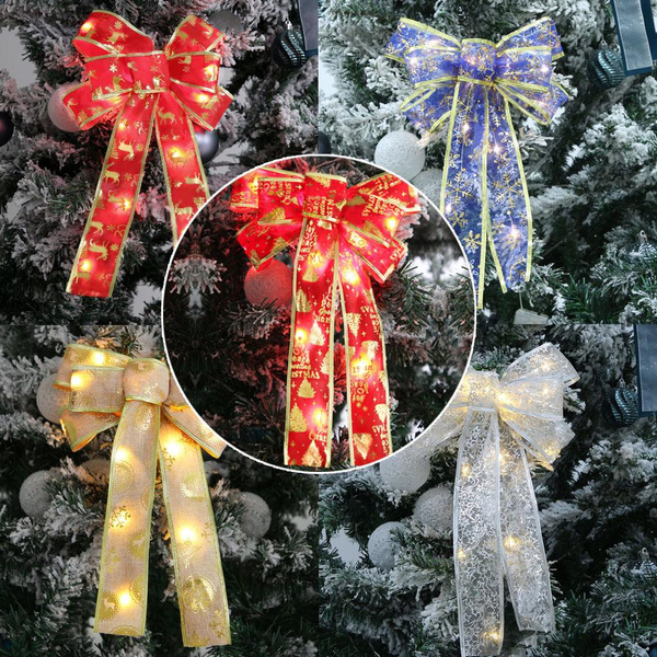 WILLBOND Christmas Red Velvet Bow 18 X 36 Inch Christmas