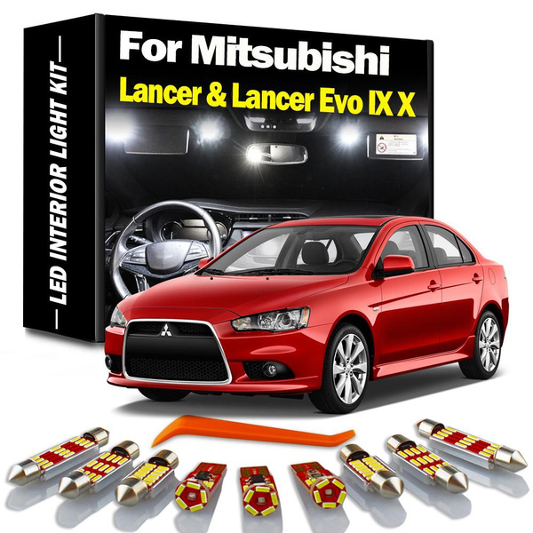 Super Bright 6000K White LED Bulbs Interior Map Dome Light Kit For Mitsubishi Lancer Evo IX X