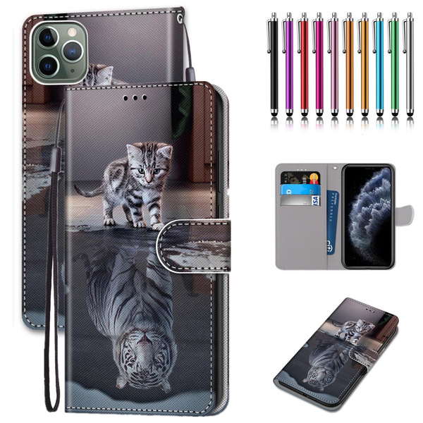 Leather Pattern Flip Holder Wallet Case Cover For iPhone 14/14