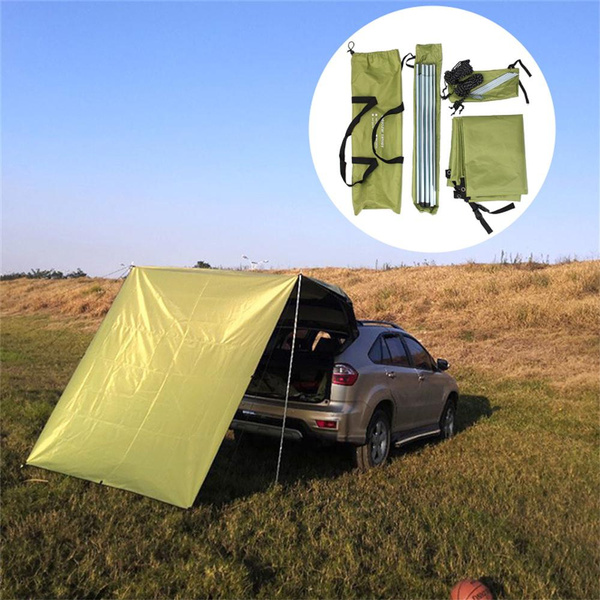 Army Green Car Shelter Shade Roof Top Tent Awning Rooftop Rain Canopy ...