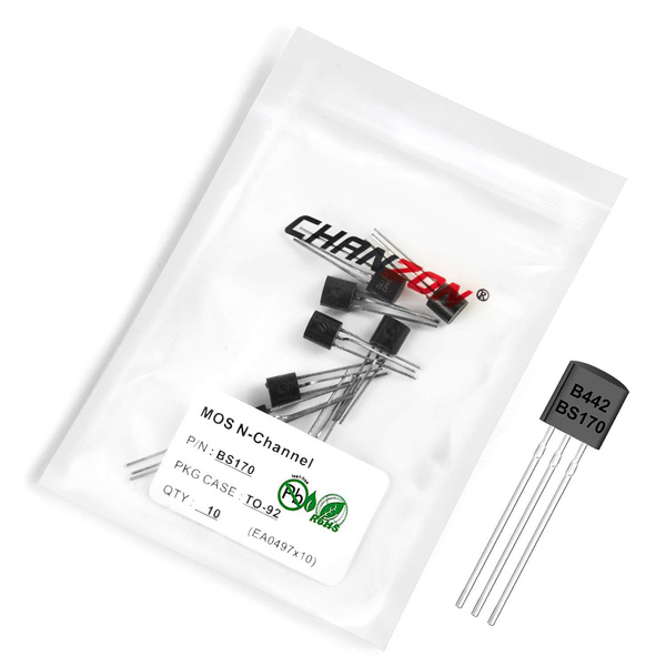20pcs BS170 MOSFET N-CH 60V 500MA TO-92 NEW