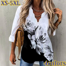 blouse, sleeve v-neck, Plus Size, Tops & Blouses