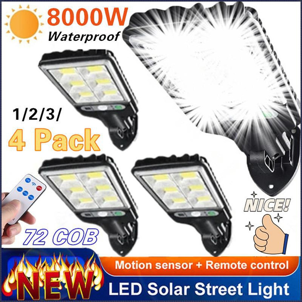 4/3/2/1Pack Solar Street Lights With Remote Control Outdoor Solar Lamp