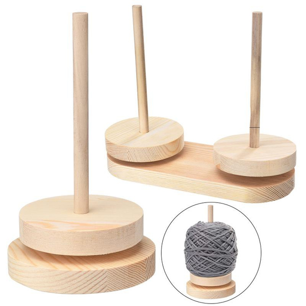 Beginner Crochet Accessories Yarn Holder Wooden Spinning Knitting Tools ...