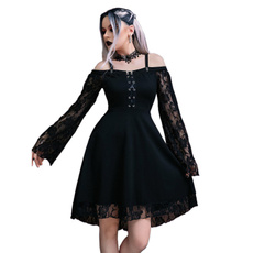 Swing dress, Goth, Мереживо, Рукав