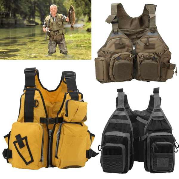 Mesh Fly Fishing Vest Size Outdoor Fishing Vest Backpack With Multiple ...