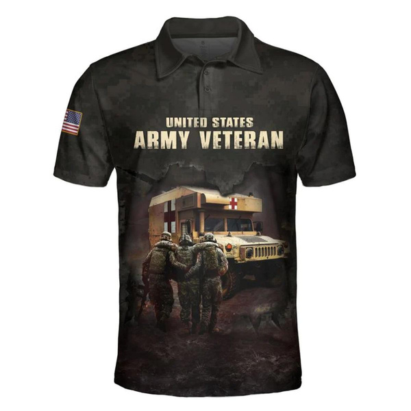 Army Polo Shirts For Men, U.s Army Veteran Ambulance Polo Shirts, Gift ...