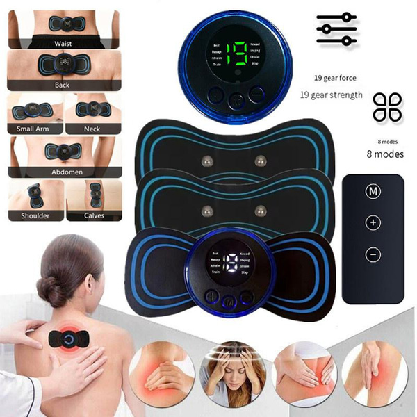 EMS Mini Massage Device Electric Neck Back Massager Cervical Massage ...