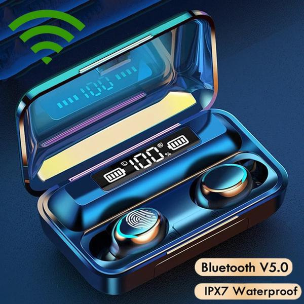 9D Stereo TWS Bluetooth 5.0 Earbuds, IPX7 Waterproof Wireless Sport