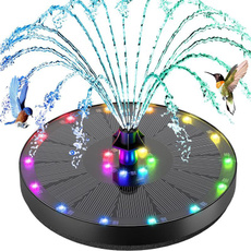 diy, water, birdbathfountain, led