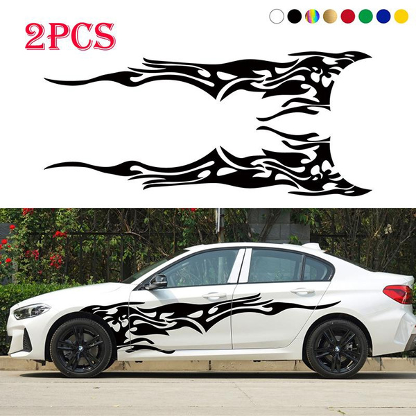 2PCS Flame Car Stickers Flame Element Totem Car Stickers Pull Flower ...