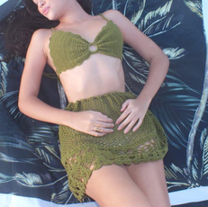 Brazilian bikinis, one piece bathing suit, Green, bikini set