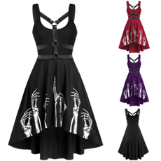 Swing dress, Goth, Cosplay, Skeleton