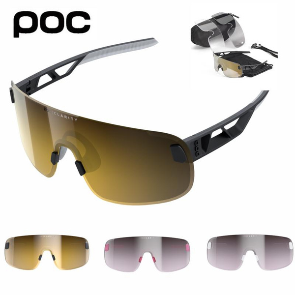 POC 3 Lenses DEVOURS Cycling Glasses Outdoor Sports Running Sunglasses
