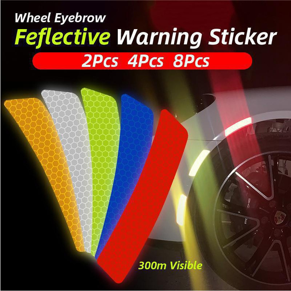 Safety Reflective Stickers Car Wheel Eyebrow Stickers Car Night Lights