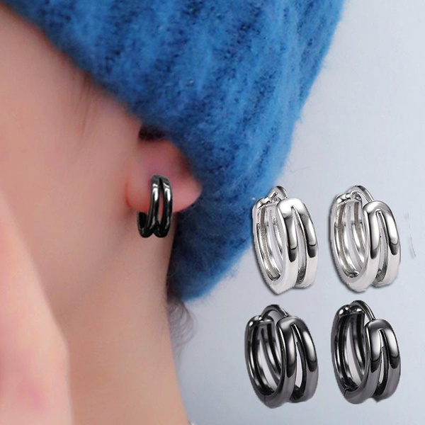 Double hoop earrings for men｜TikTok Search