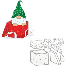 Box, astackofbookspatterncraftpapercutter, stencil, Christmas