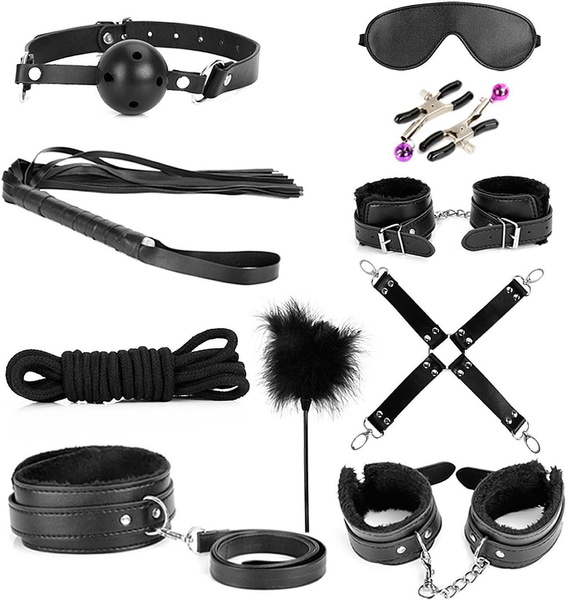 10 Piece Set Love Cuffs Couples Sex Toy For Adult Game Erotic Bdsm Sex Kits Bondage Sex Game