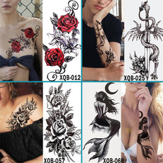 tattoo, Flowers, art, Rose