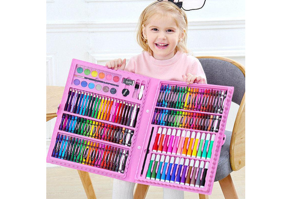 Exquisite Art Case Set - Painting, Drawing Art Kit with Markers, Dual-Tip  Pens, Watercolor, Crayon, Coloring Book, Sketch Pad - Dinosaur Toys Art  Supplies Gifts for Girls and Boys