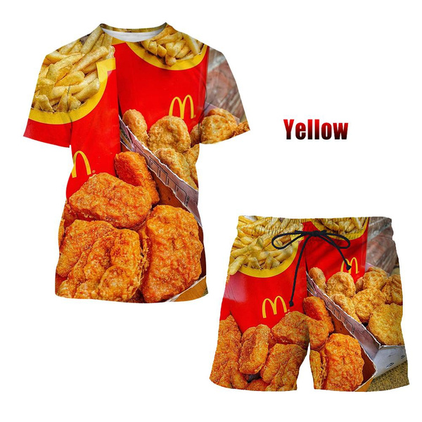 2022 New Fashion Suit Burgers Fries Chicken Nuggets T Shirt/Shorts ...