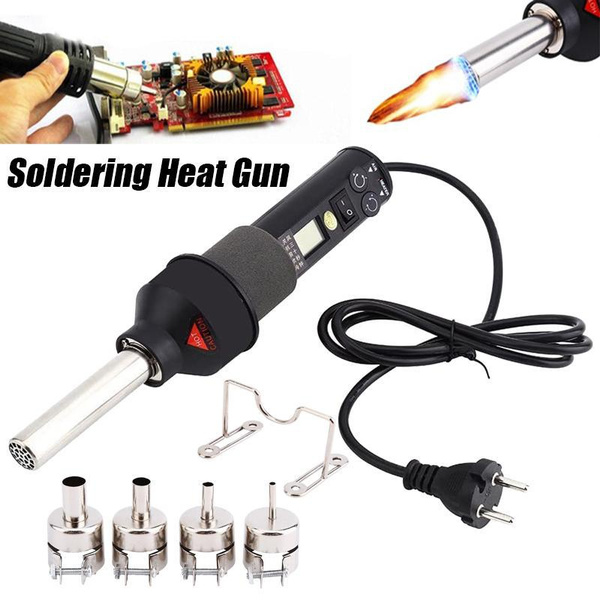 Heteluchtpistool – 450W, LCD Temperatuurregeling, Voor Solderen En Krimpen