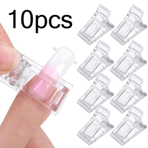 Nagelverlängerungsclips Set – 5 Stück, Transparent & Farbig, Für Gel & Acryl, Einfach Zu Nutzen