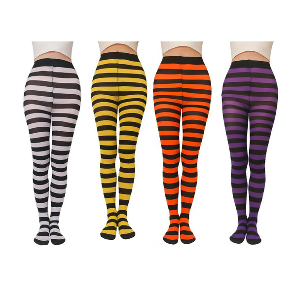 Thigh high striped outlet leggings