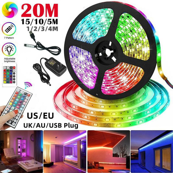LED Strip Light with IR Remote Controller Color Changing String Lights ...