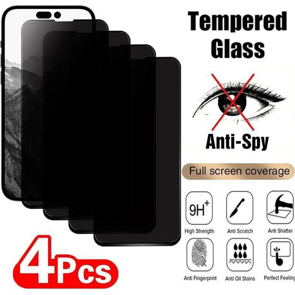 4 Pack Full Cover AntiSpy Screen Protector For iPhone 14 Pro Max 14