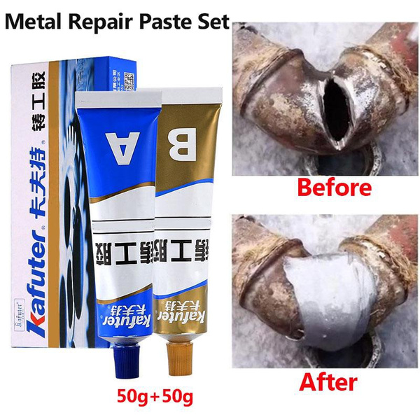 100g A+B Metal Repairing Adhesive Super Glue Iron Steel Auto Radiator ...