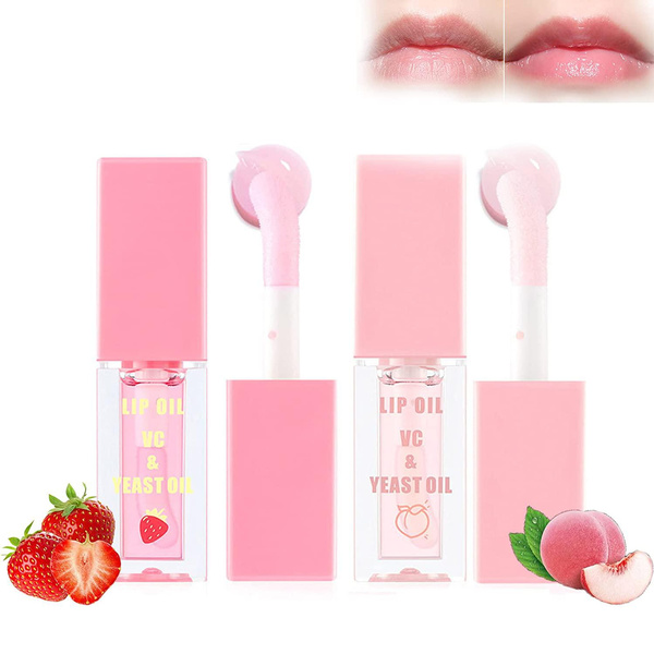 Hydrating Lip Oil,Fruit Extract Lip Oil Tinted,Moisturizing Transparent ...