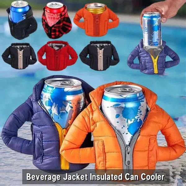 Beverage Jacket Insulated Can Cooler Beer Insulation Hide a Beer Can Thermocoolers Beer Clothes