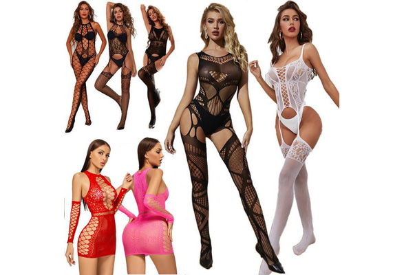 New Fashion Plus Size Women Fishnet Stocking Underwear Bodysuit