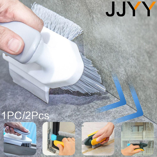 JJYY 1PC/2Pcs Multifunction 4 In 1 Brush Floor Seam Brush Scraping Brush  Integrated Bathroom Floor Brush Corner Crevice Toilet Cleaning Brush