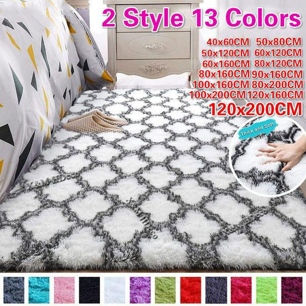 SHANHUI Larger Size Luxury Geometric Fluffy Area Rugs Nordic Rug and