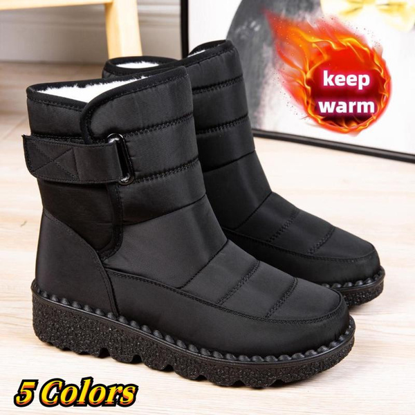 New Trending Women Boots Winter Warm Shoes for Women Snow Boots Ankle Plush Cotton Boots Platform Shoes Waterproof Booties Mujer Botas