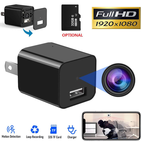 1080P Wifi Mini Camera US Plug Charger Power HD Surveillance Wireless  Vision Video Recorder Support Smart Home Security Cam