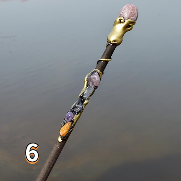 Double Headed Crystal Magic Wand Wood Stick Wicca Altar Props Witch Wish   6392ce0a1b1301740368c2f1 Large 