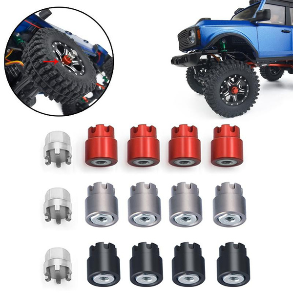 Rccrawler Rim Cover 4Pcs Metal Nut Self-locking Wheel Rim Center Cap for 1/24 Axial SCX24 ...
