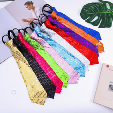 Adjustable, shinningsequinstie, Shiny, Necktie