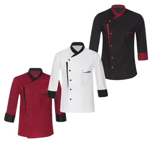 Chef Uniform Coat for Women Mens Cook Waiter Hotel Work Clothes