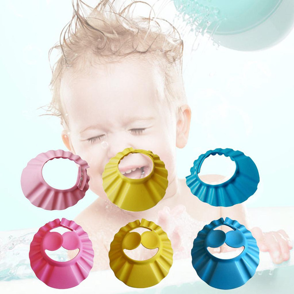 Kids Hair Wash Cap Baby EVA Shampoo Ear Eyes Protective Hat Toddler
